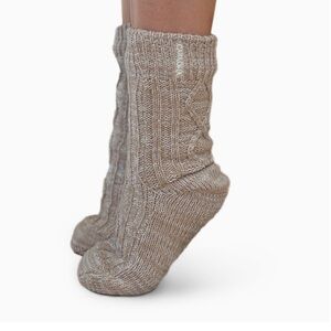 NWT Cariloha Bamboo Softy Slipper Socks - Oatmeal Heather